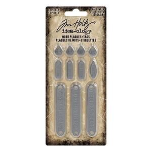 Tim Holtz idea-ology Halloween Word Plaques + Tags TH94438